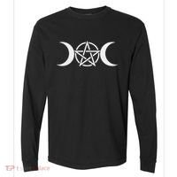 Triple Moon Goddess Pentacle Pagan Wiccan Comfort Colors Heavyweight Long Sleeve T-Shirt thumb 0