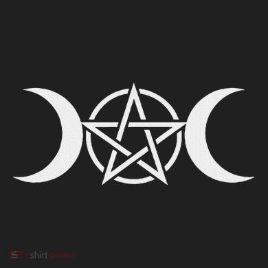 Triple Moon Goddess Pentacle Pagan Wiccan Comfort Colors Heavyweight Long Sleeve T-Shirt