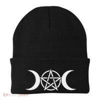 Triple Moon Goddess Pentacle Pagan Wiccan Beanie thumb 0