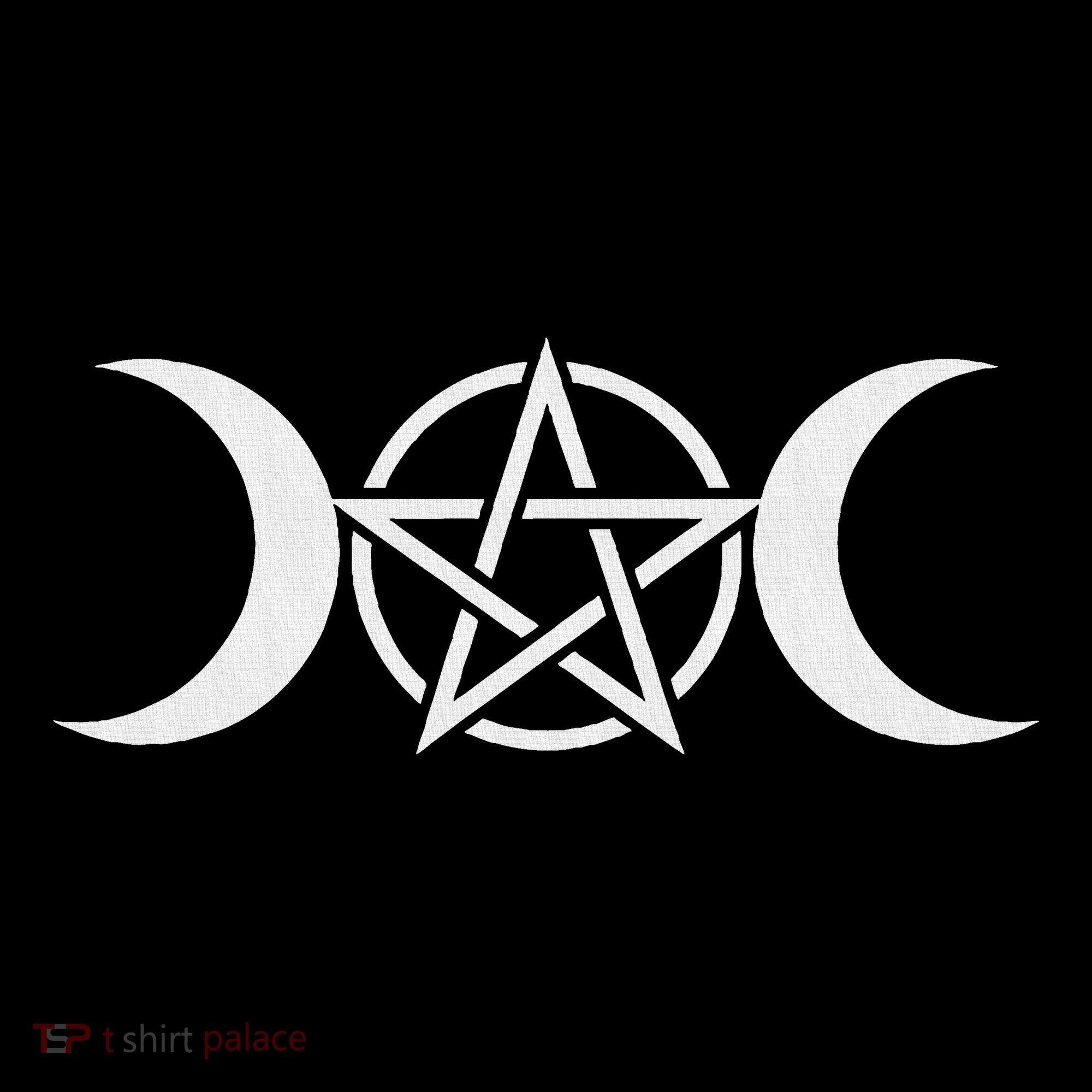 Triple Moon Goddess Pentacle Pagan Wiccan Baby Bodysuit