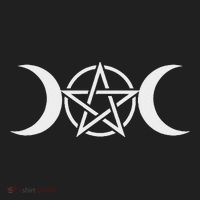 Triple Moon Goddess Pentacle Pagan Wiccan Hat thumb 2