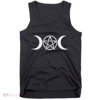 Triple Moon Goddess Pentacle Pagan Wiccan Tank Top thumb 0