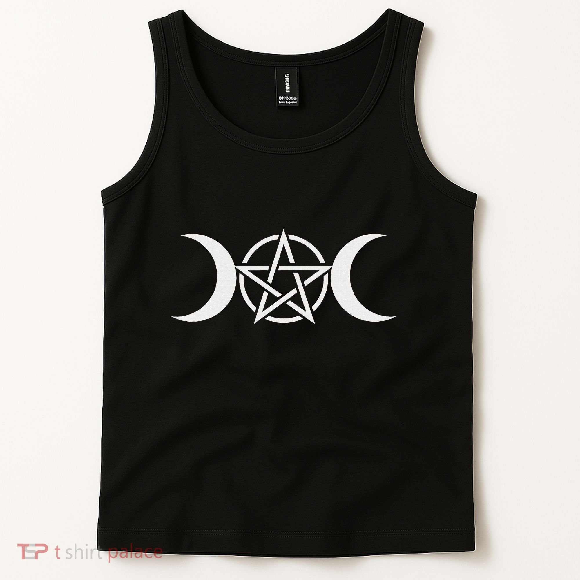 Triple Moon Goddess Pentacle Pagan Wiccan Tank Top
