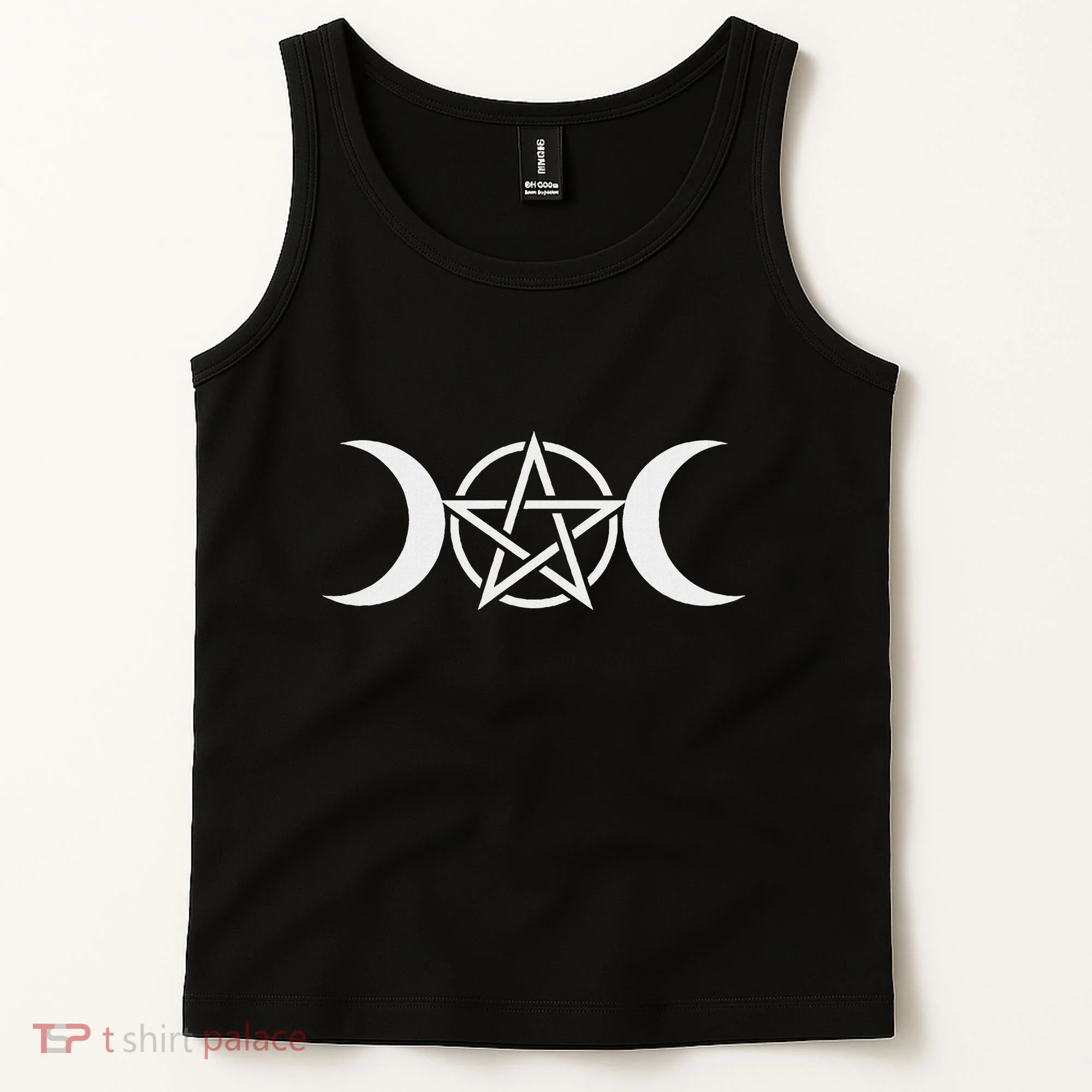 Triple Moon Goddess Pentacle Pagan Wiccan Tank Top