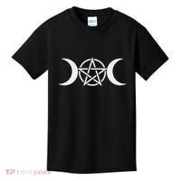 Triple Moon Goddess Pentacle Pagan Wiccan Kids T-Shirt thumb 0