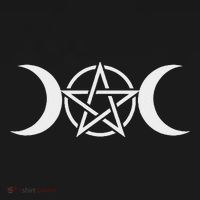 Triple Moon Goddess Pentacle Pagan Wiccan Kids T-Shirt thumb 4