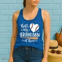 That's My Grandson Out There Baseball Grandma Mother's Day Women's Tank Top thumb 2