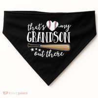 That's My Grandson Out There Baseball USA-Made Doggie Bandana thumb 0