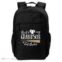 That's My Grandson Out There Baseball Backpack thumb 0
