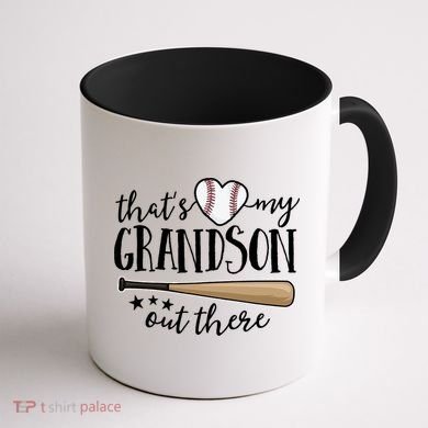 That's My Grandson Out There Baseball Coffee Mug back