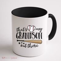 That's My Grandson Out There Baseball Coffee Mug thumb 1