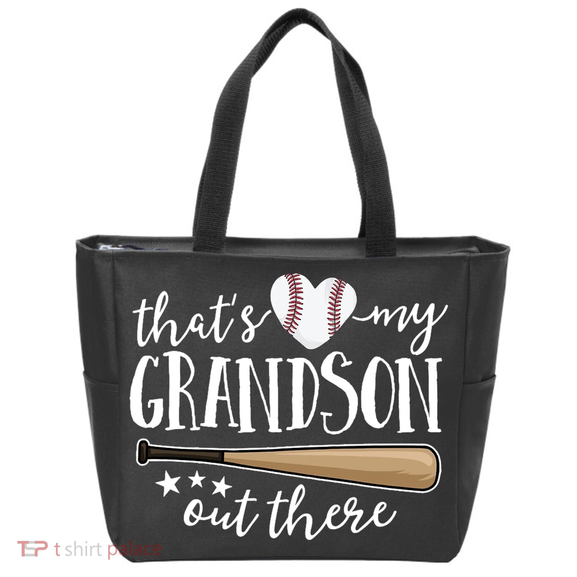 That's My Grandson Out There Baseball Tote Bag