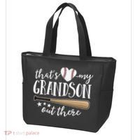 That's My Grandson Out There Baseball Tote Bag thumb 3