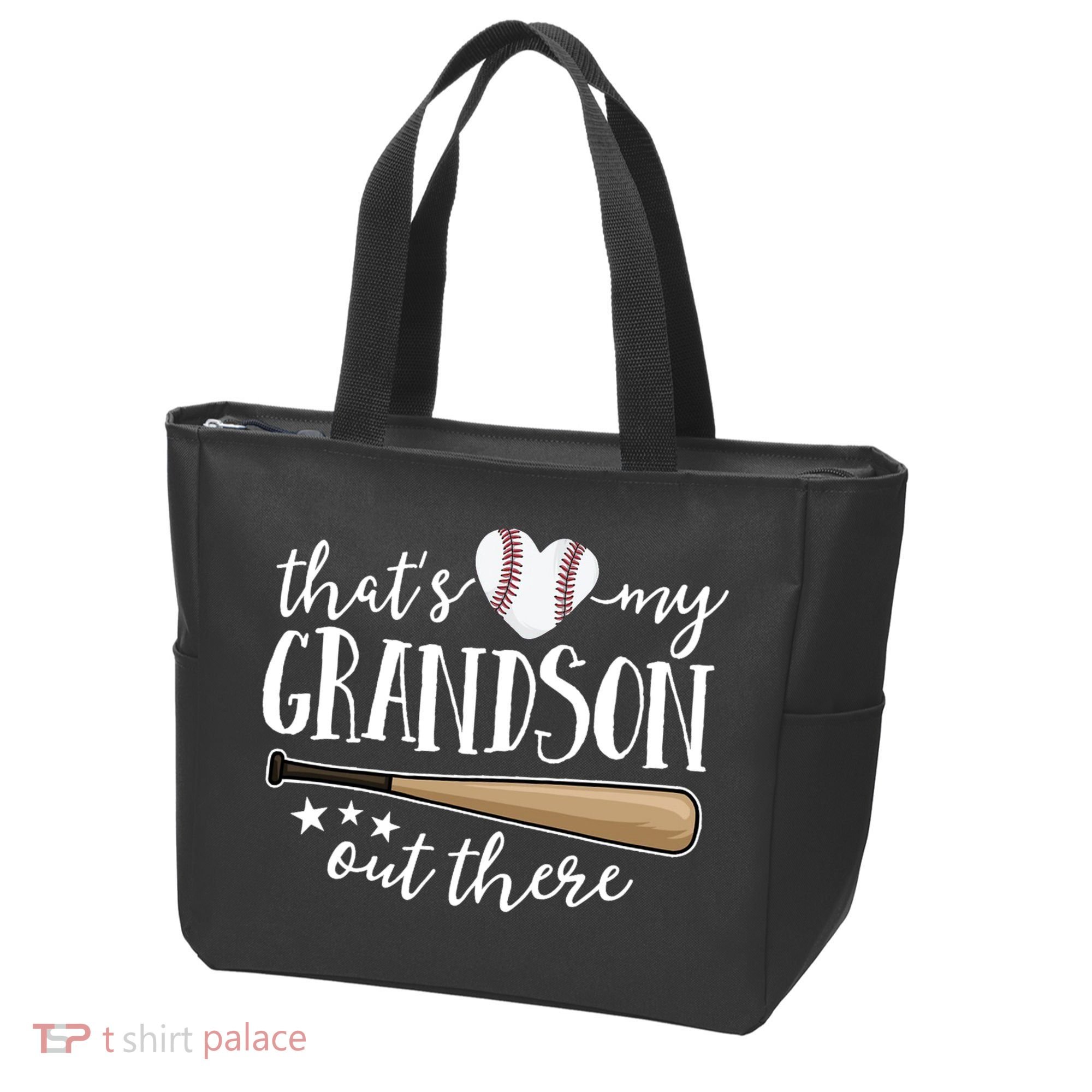That's My Grandson Out There Baseball Tote Bag