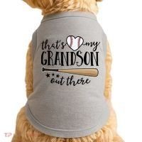 That's My Grandson Out There Baseball Doggie Tank thumb 0