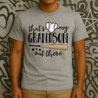 That's My Grandson Out There Baseball T-Shirt thumb 3
