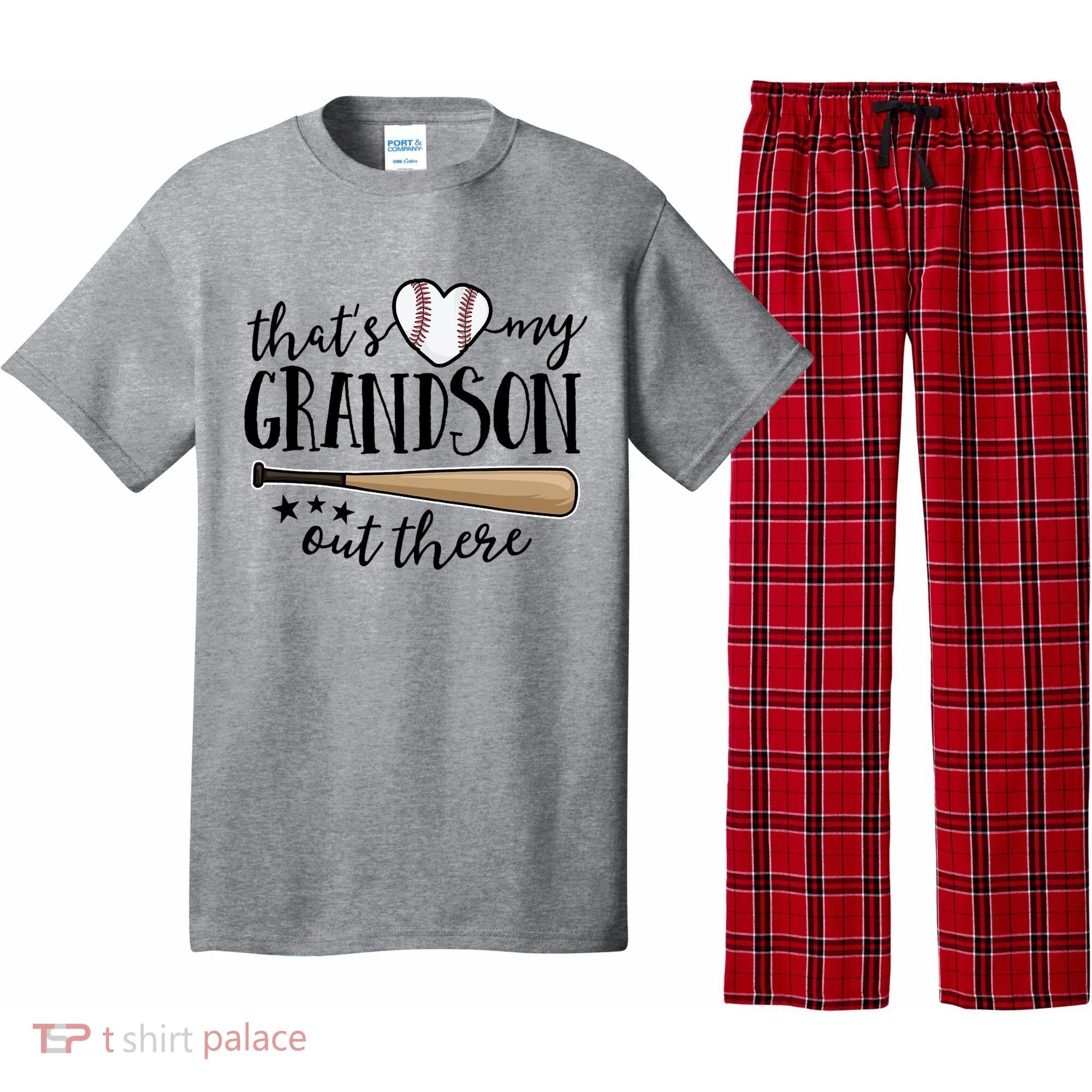 That's My Grandson Out There Baseball Pajama Set