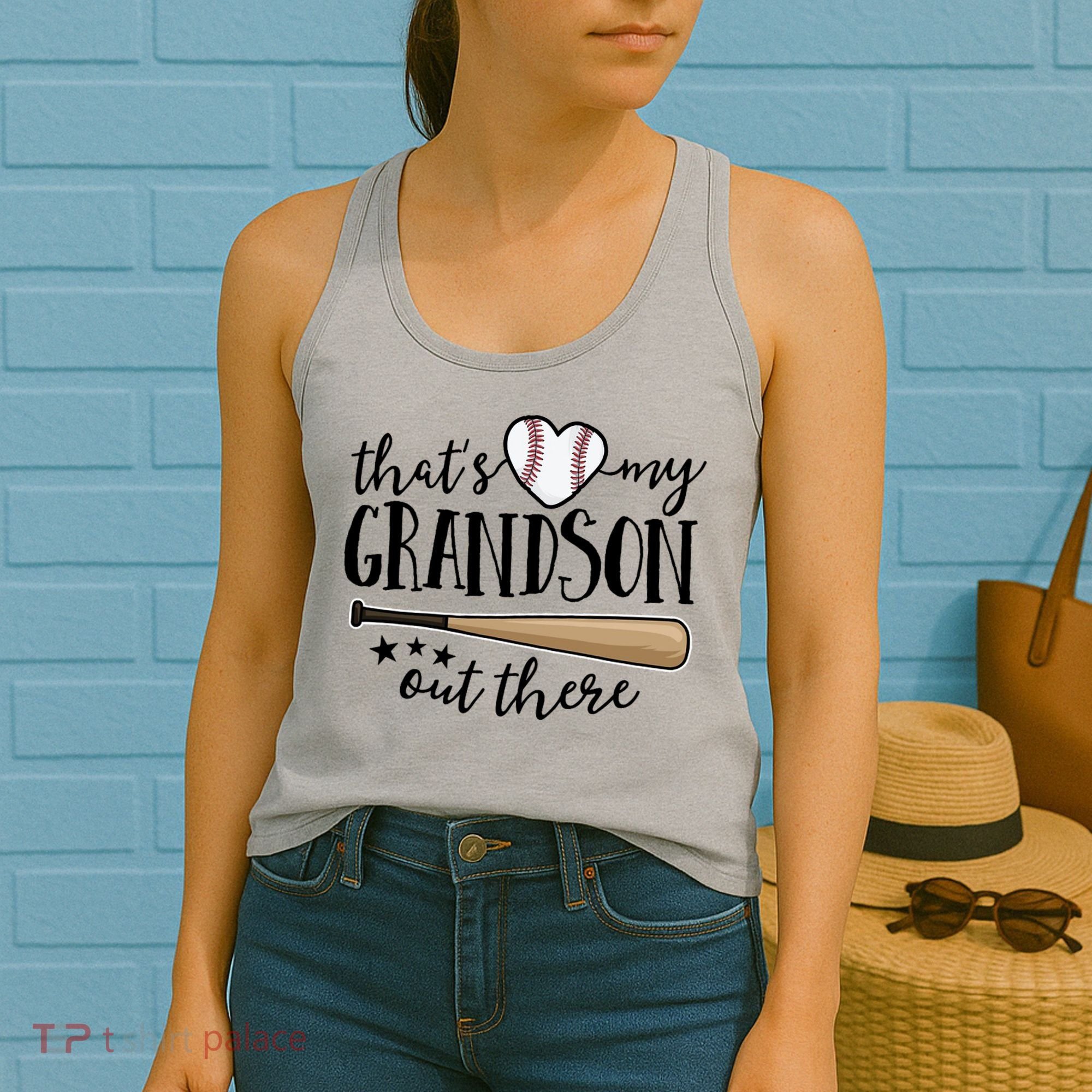 That's My Grandson Out There Baseball Women's Tank Top