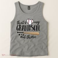 That's My Grandson Out There Baseball Tank Top thumb 2
