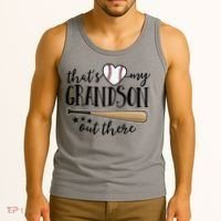 That's My Grandson Out There Baseball Tank Top thumb 3