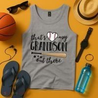 That's My Grandson Out There Baseball Tank Top thumb 4