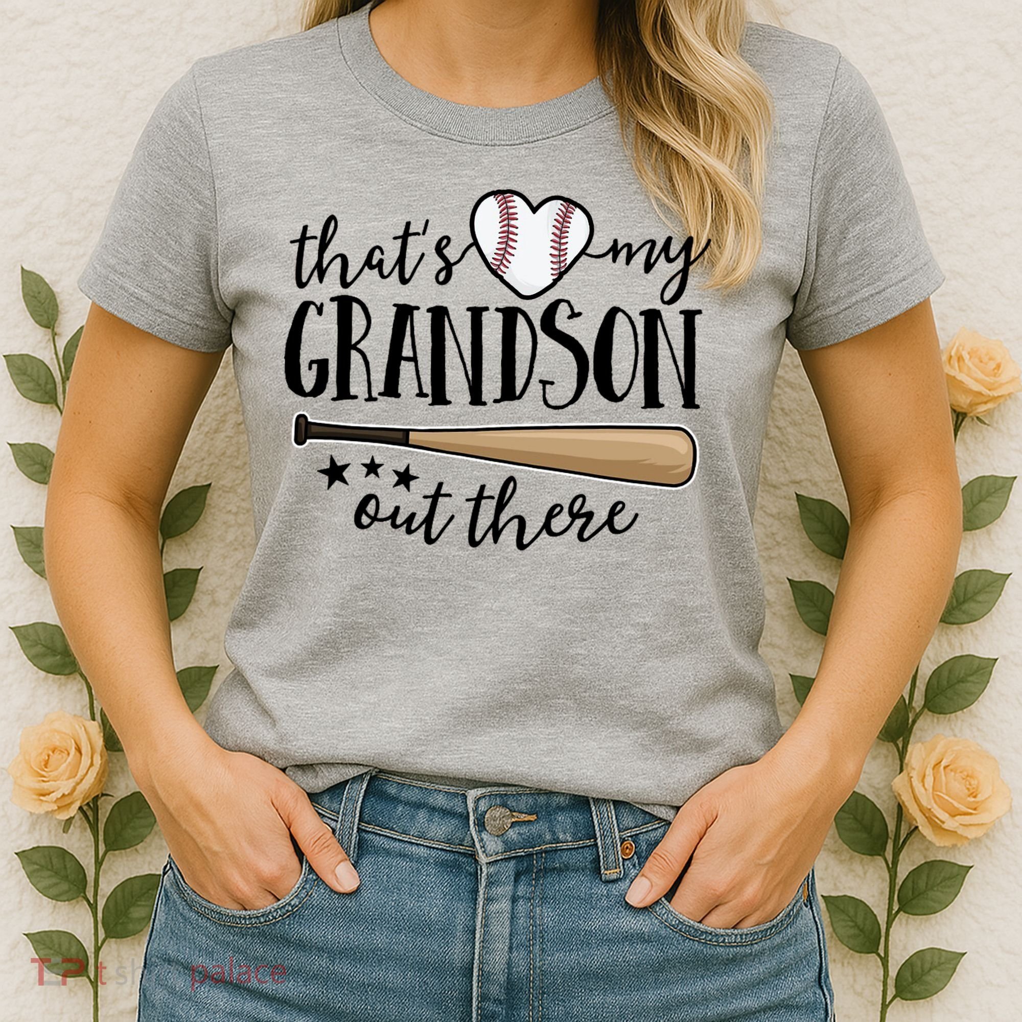 That's My Grandson Out There Baseball Women's T-Shirt