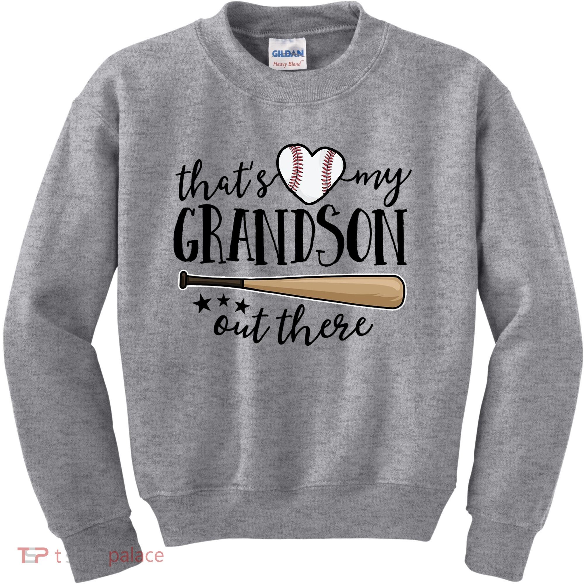 That's My Grandson Out There Baseball Kids Sweatshirt
