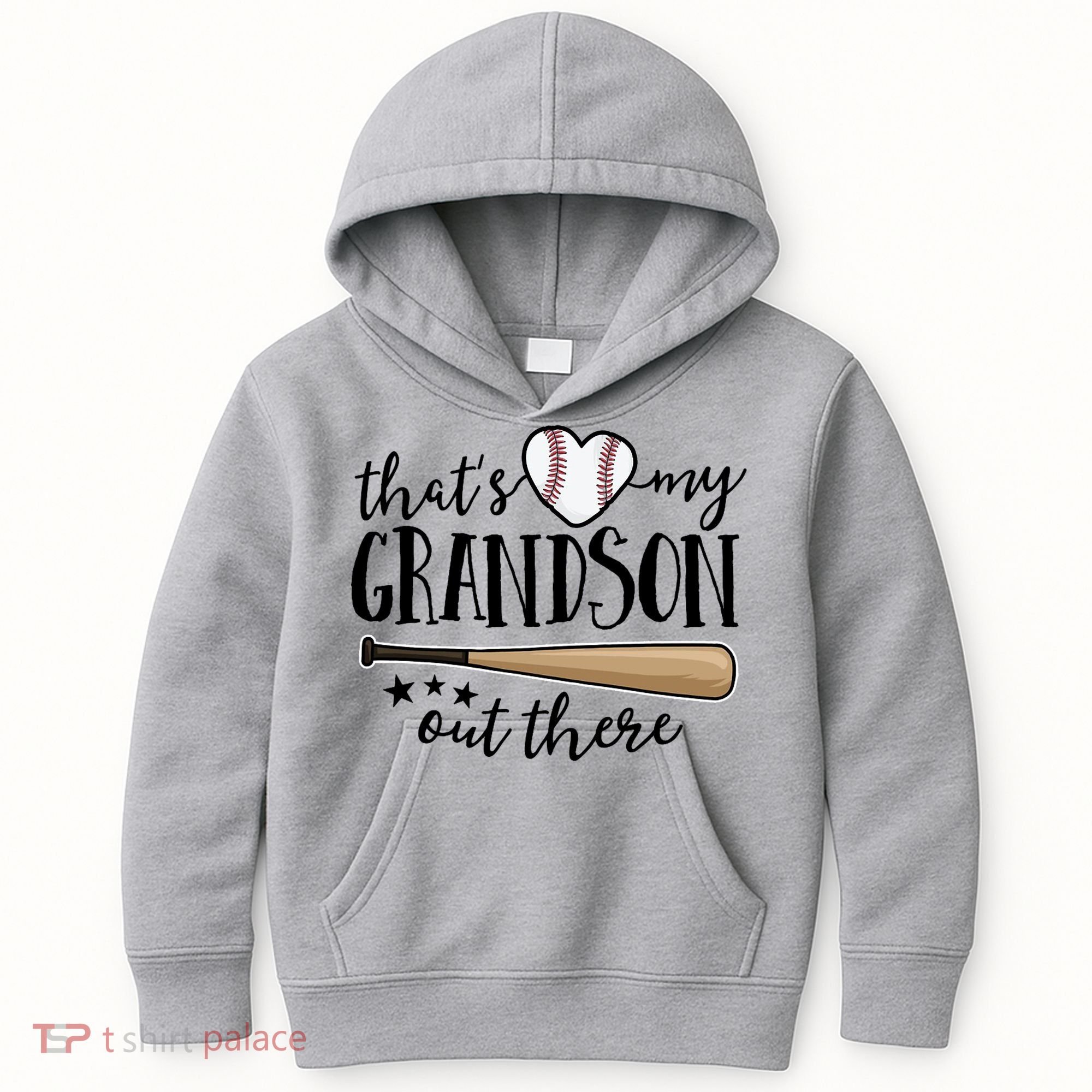 That's My Grandson Out There Baseball Kids Hoodie