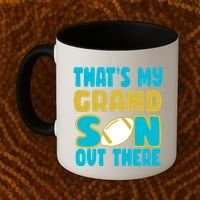 That's My Grandson Out There Football Coffee Mug thumb 2