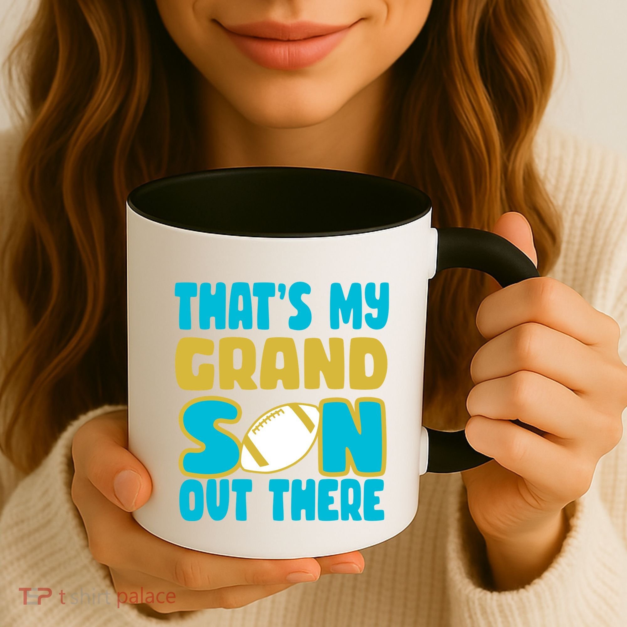 That's My Grandson Out There Football Coffee Mug