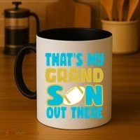 That's My Grandson Out There Football Coffee Mug thumb 4