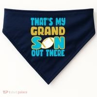 That's My Grandson Out There Football USA-Made Doggie Bandana thumb 0