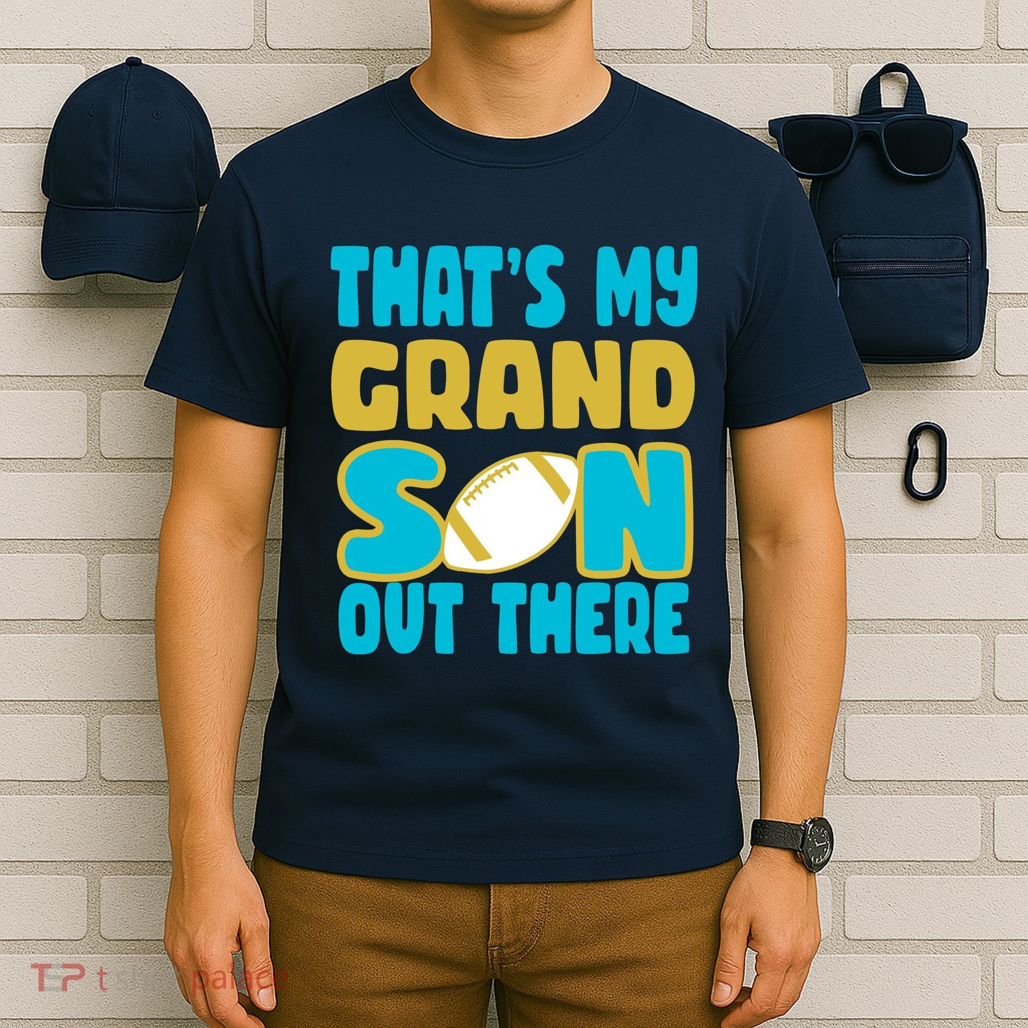 That's My Grandson Out There Football T-Shirt