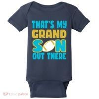 That's My Grandson Out There Football Baby Bodysuit thumb 0