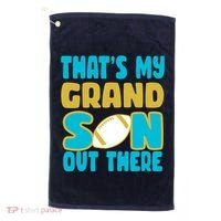 That's My Grandson Out There Football Golf Towel thumb 0