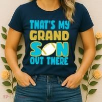 That's My Grandson Out There Football Women's T-Shirt thumb 2