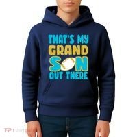 That's My Grandson Out There Football Kids Hoodie thumb 4