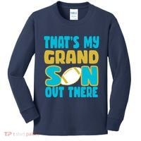 That's My Grandson Out There Football Kids Long Sleeve Shirt thumb 0