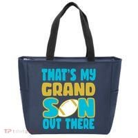 That's My Grandson Out There Football Tote Bag thumb 0