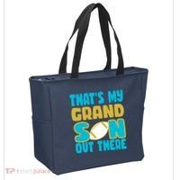 That's My Grandson Out There Football Tote Bag thumb 2