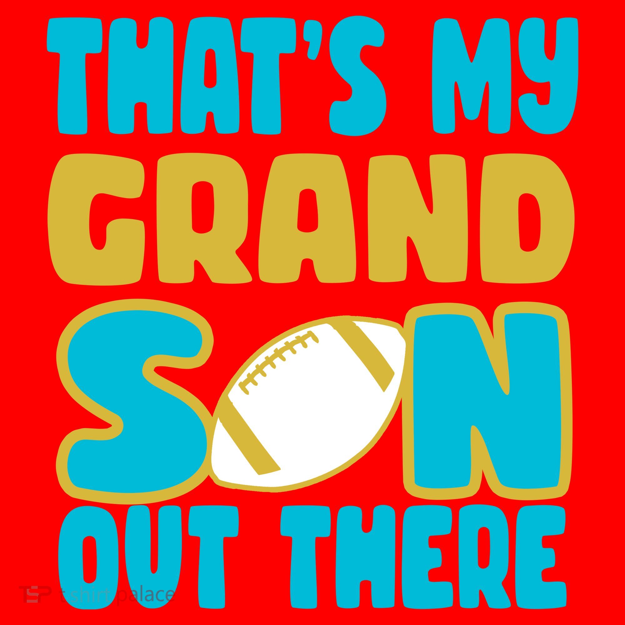 That's My Grandson Out There Football Santa Hat