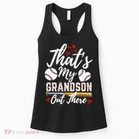 ThatS My Grandson Out There Baseball Grandma Mothers Day Women's Tank Top thumb 0
