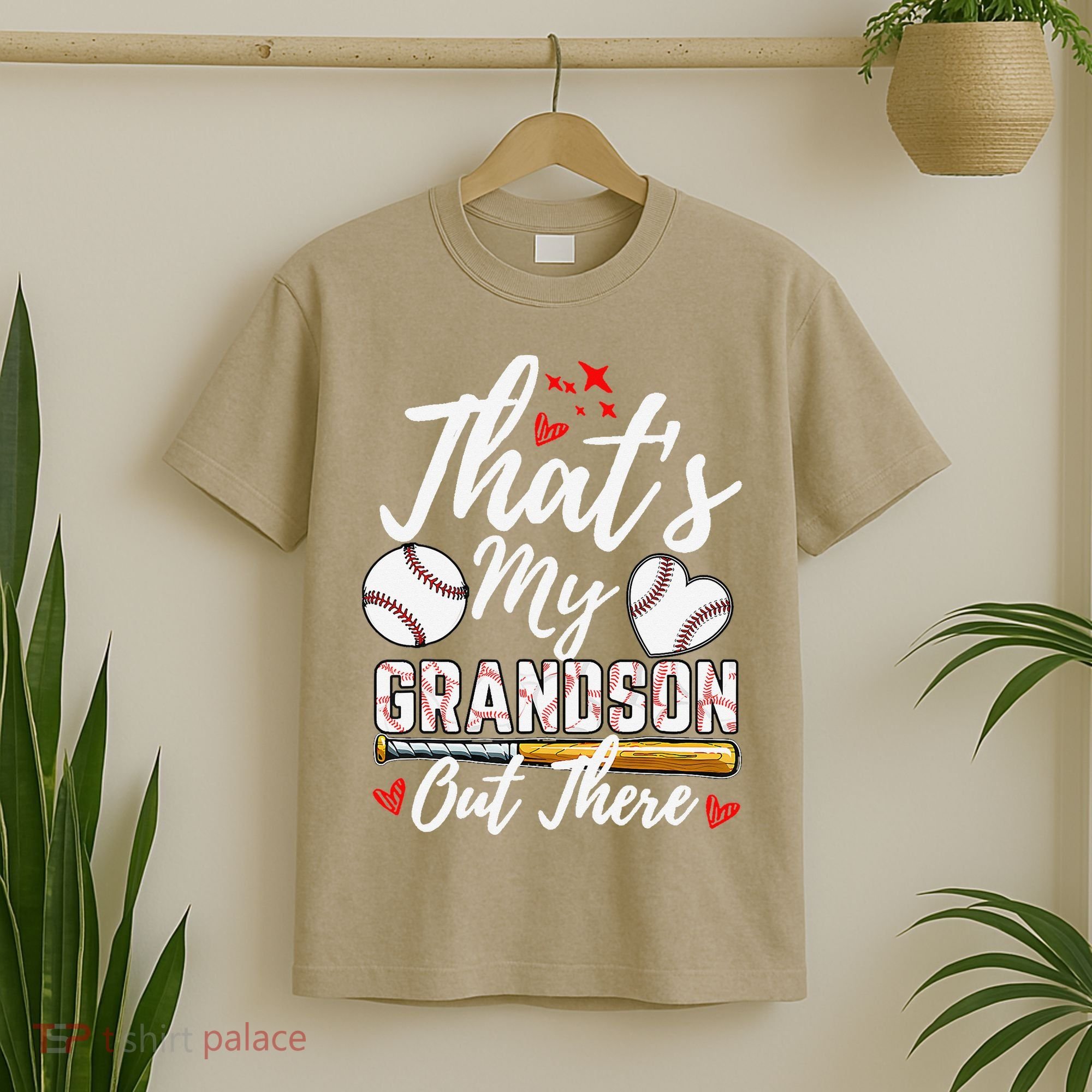 ThatS My Grandson Out There Baseball Grandma Mothers Day T-Shirt