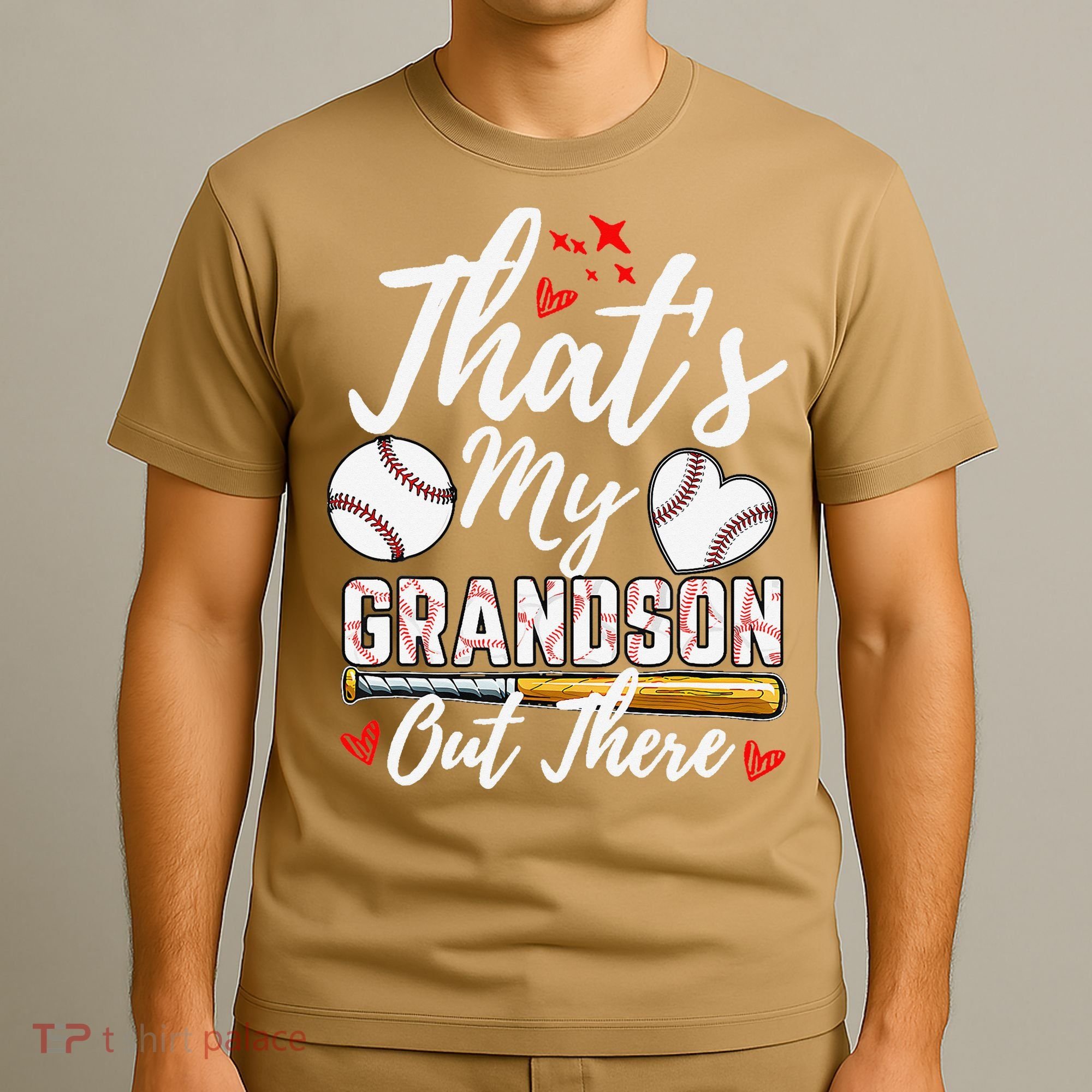 ThatS My Grandson Out There Baseball Grandma Mothers Day T-Shirt