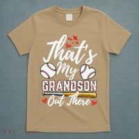 ThatS My Grandson Out There Baseball Grandma Mothers Day T-Shirt thumb 5