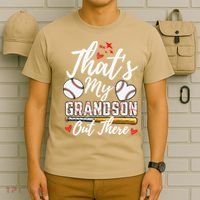 ThatS My Grandson Out There Baseball Grandma Mothers Day T-Shirt thumb 6