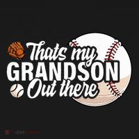ThatS My Grandson Out There Baseball Grandpa Grandma Hoodie thumb 2