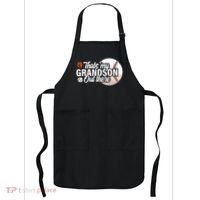 ThatS My Grandson Out There Baseball Grandpa Grandma Apron thumb 0