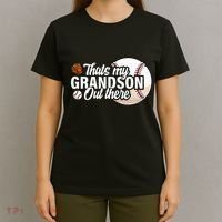ThatS My Grandson Out There Baseball Grandpa Grandma T-Shirt thumb 4