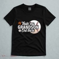 ThatS My Grandson Out There Baseball Grandpa Grandma T-Shirt thumb 5